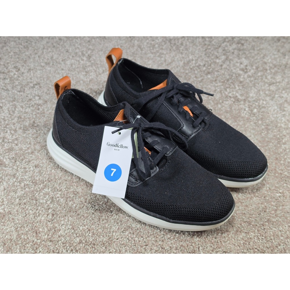Goodfellow & Co Zeke Men Black Knit Lace Up Sneakers Shoes Size 7 New